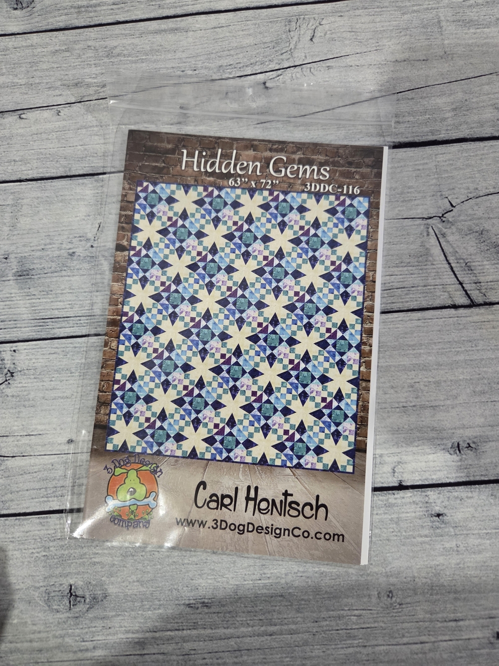 3 Dog Design Quilting Pattern Hidden Gems